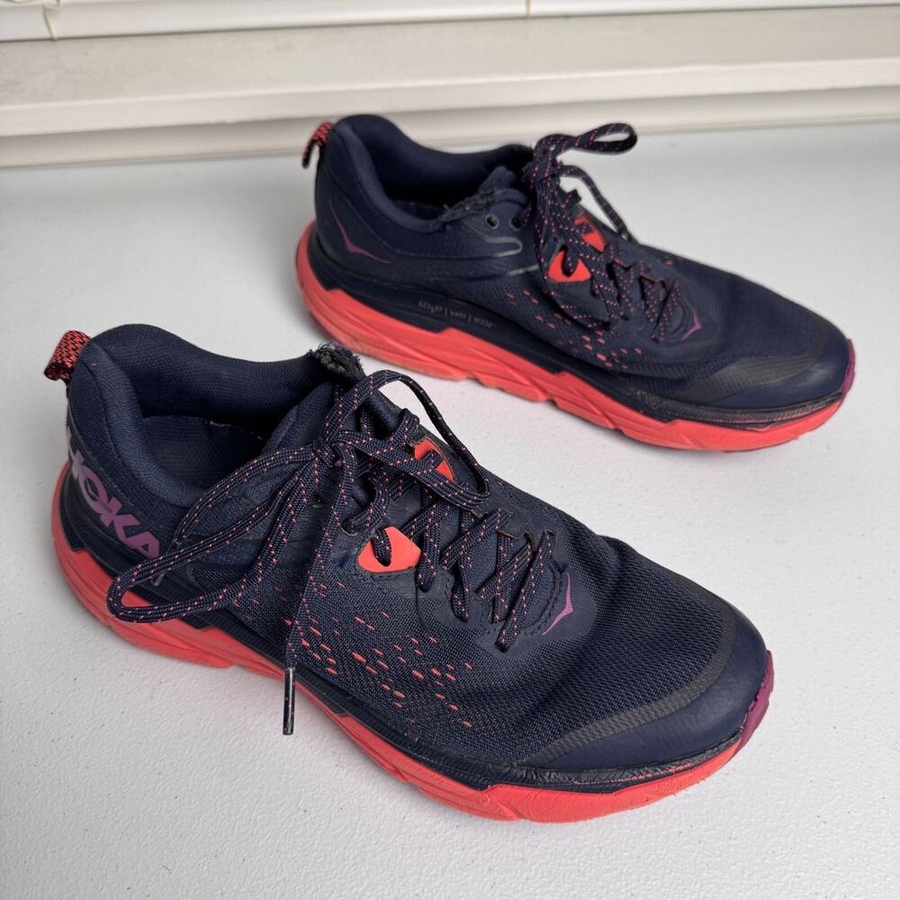 Hoka One Challenger ATR 6 Blue Hiking Trail Running Shoes Women's 8 Blue Coral